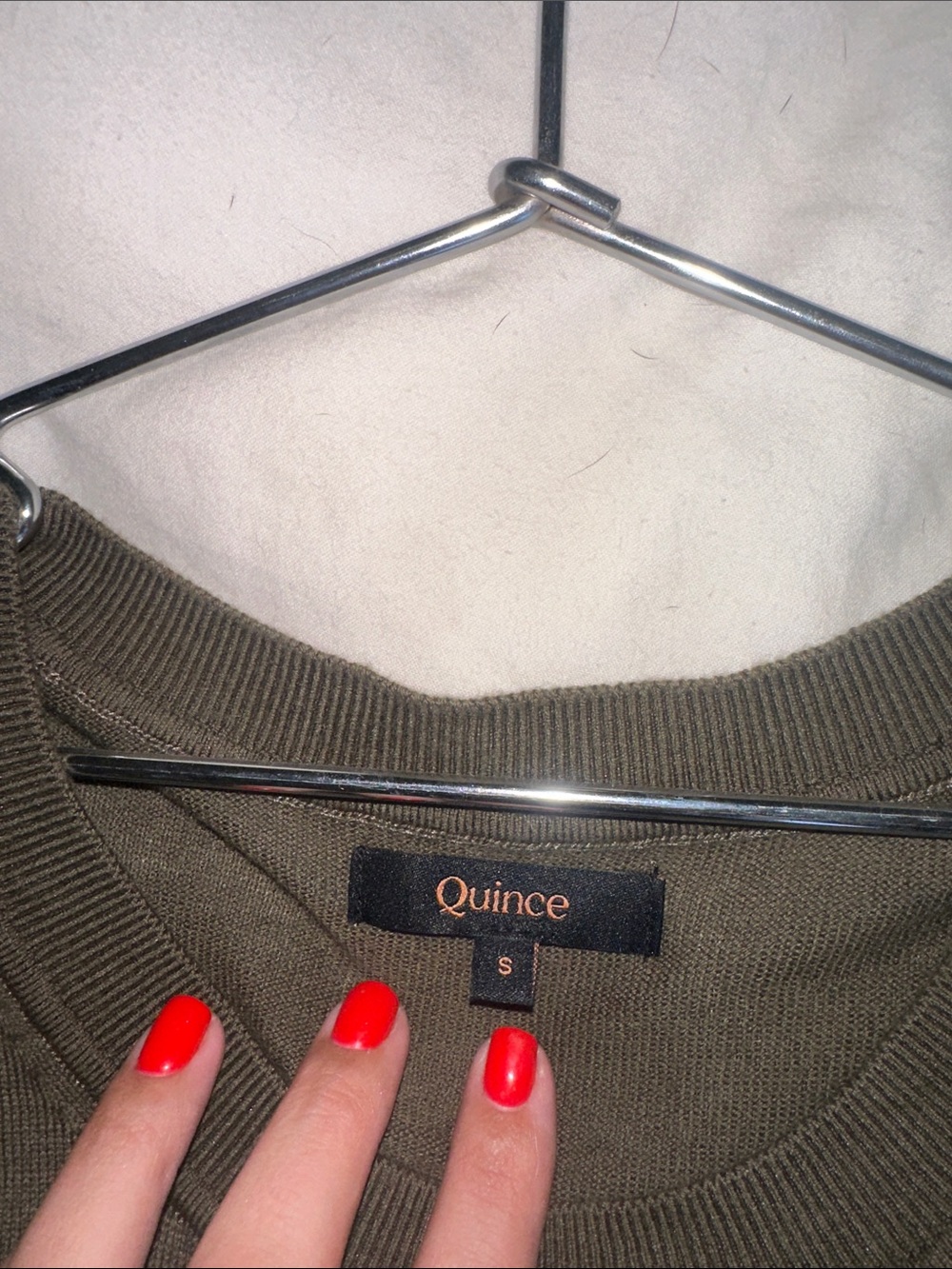 Quince Olive Green Crewneck Sweater - Picture 2 of 5